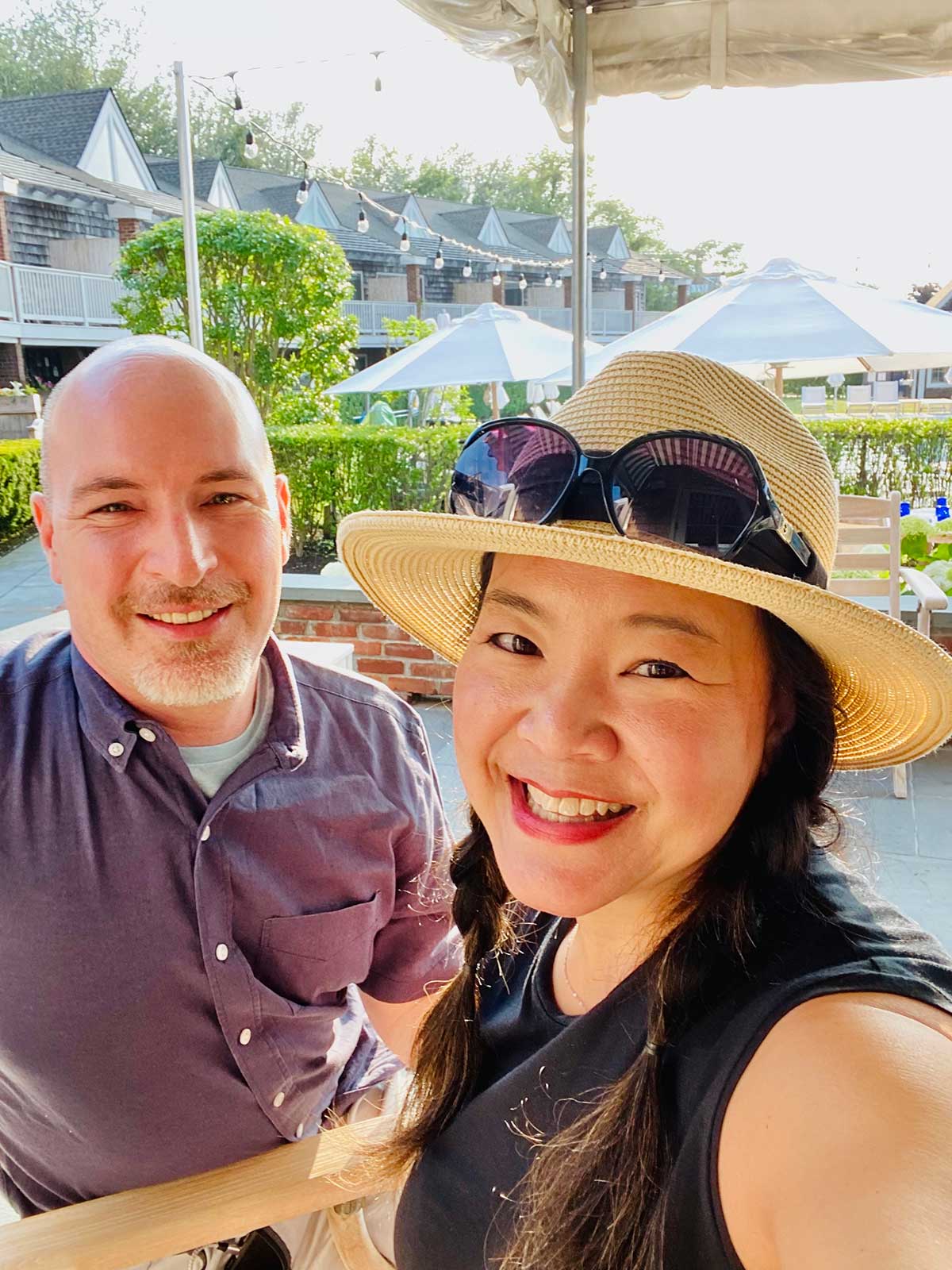 Cindy and Matthew selfie at Baron's Cove Resort.