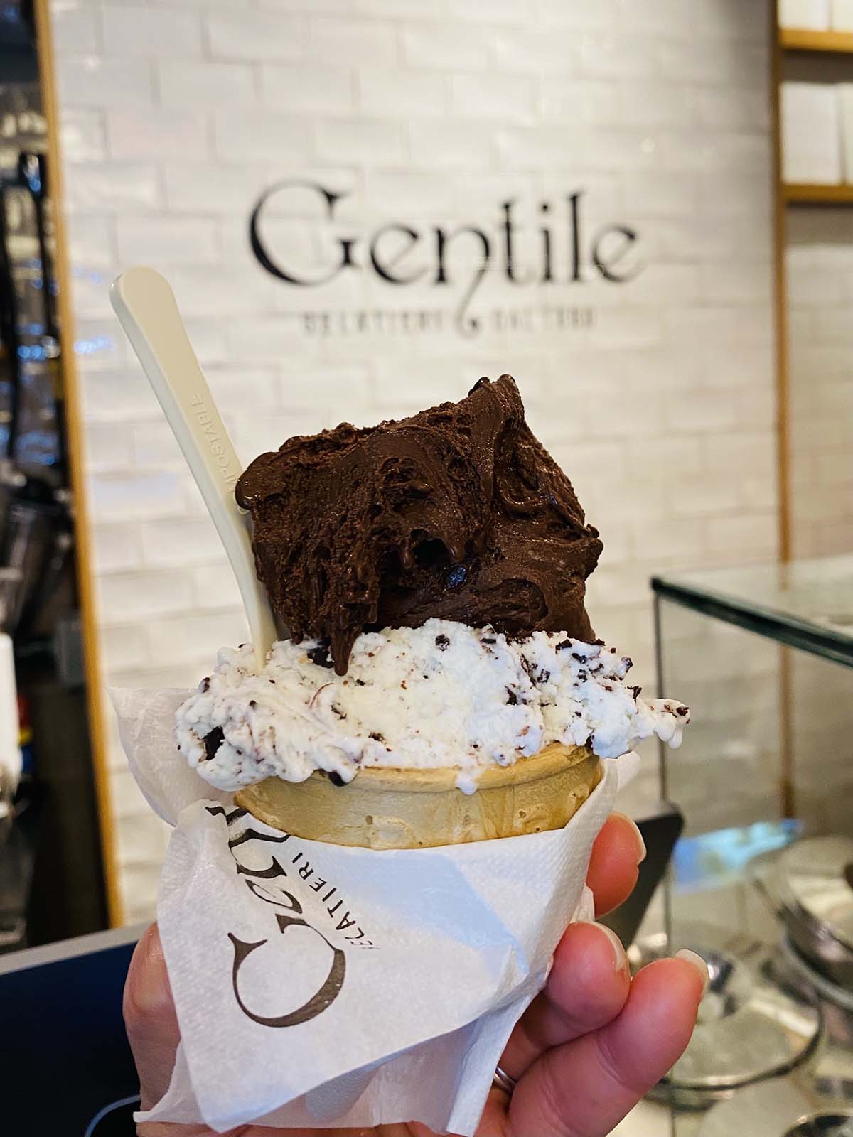 Ice cream from Gentile, NYC.