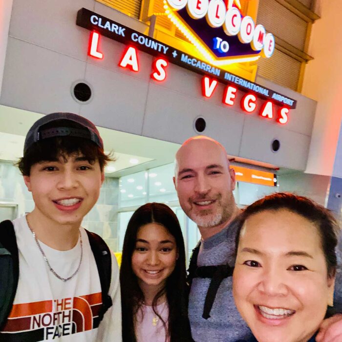 Family photo in Las Vegas, Nevada.