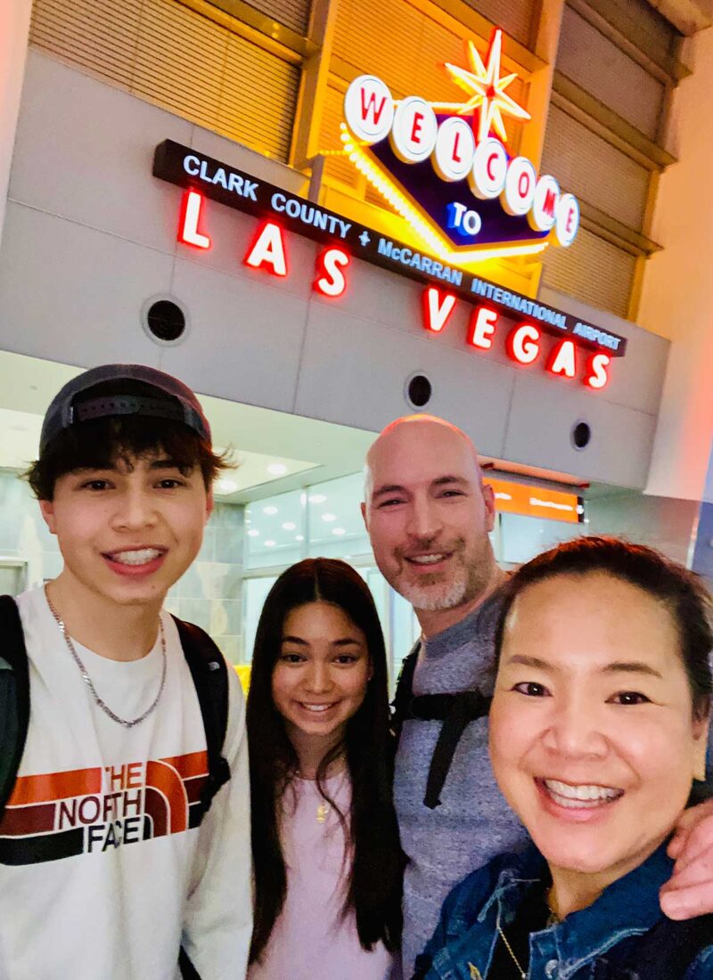 Family photo in Las Vegas, Nevada.